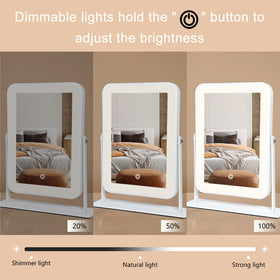 YEKKOPT Small Desk Mirror with Type-C charging cable