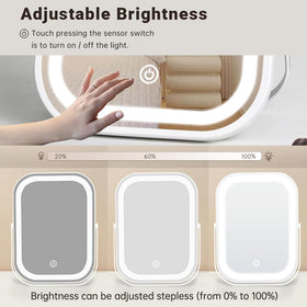 YEKKOPT Travel Makeup Mirror compact size in a backpack
