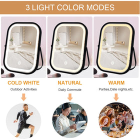 YEKKOPT Travel Mirror with USB Type-C charging cable