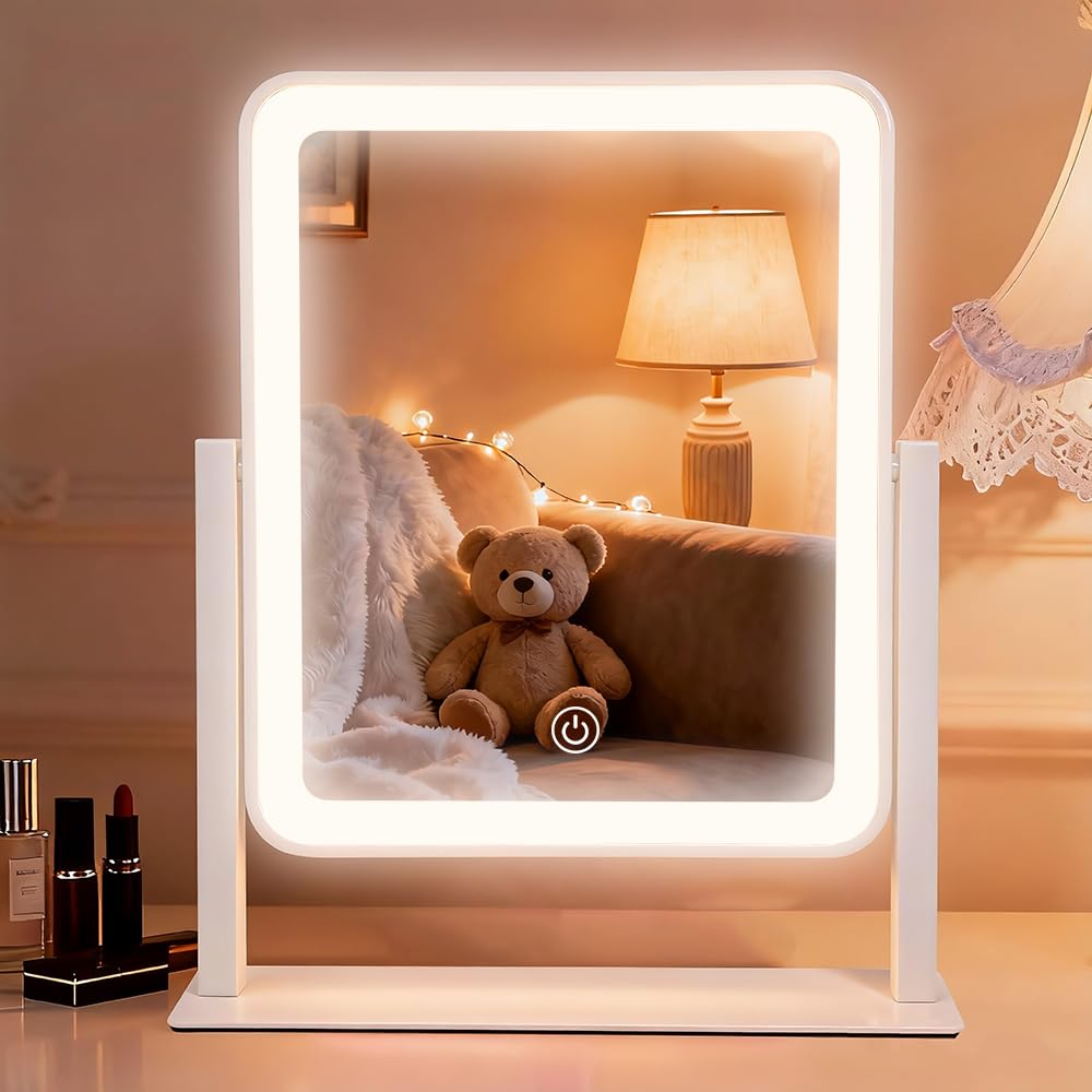 YEKKOPT Vanity Mirror front view with lights