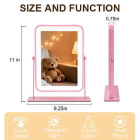 YEKKOPT Vanity Mirror side view showing compact design