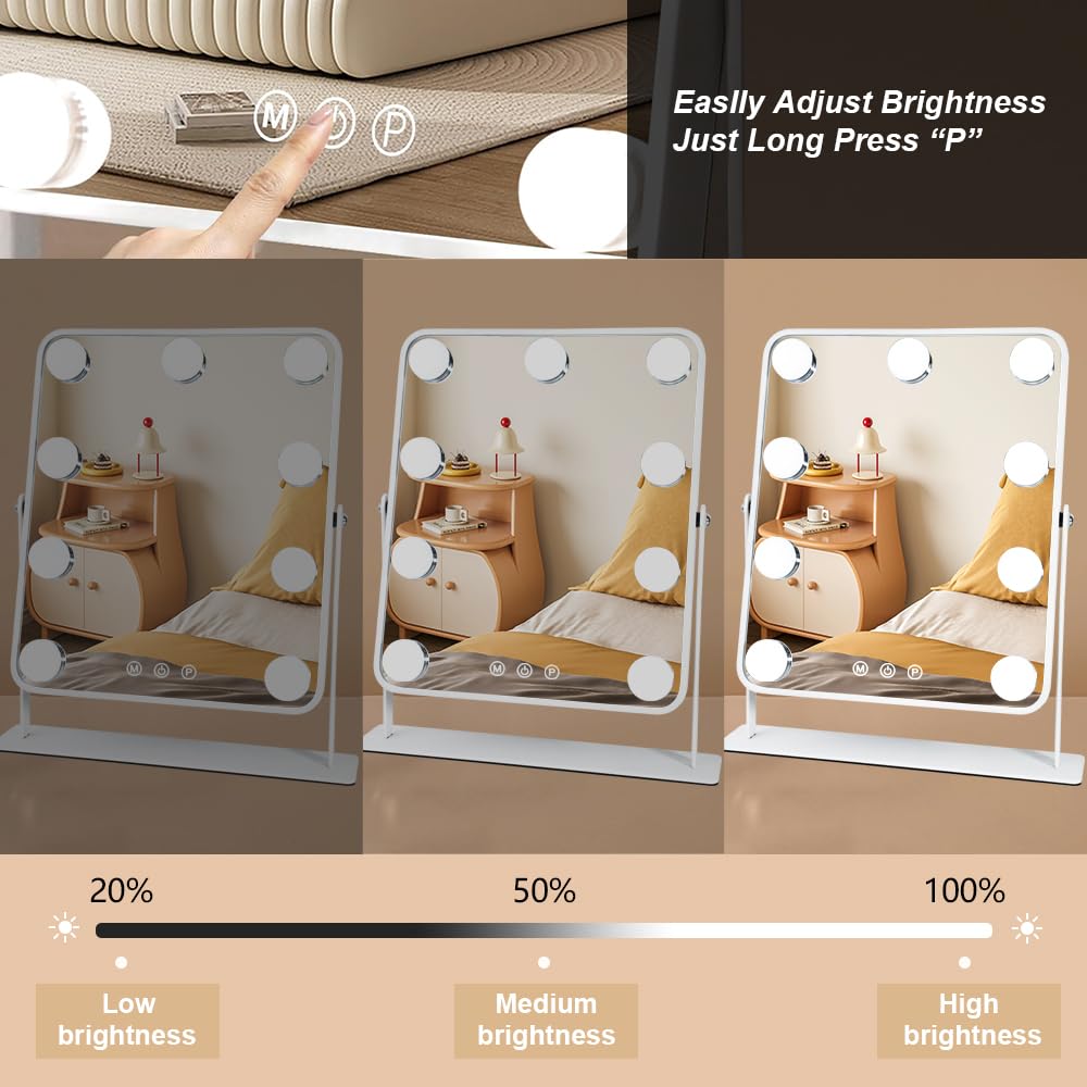 YEKKOPT Vanity Mirror with cold light setting