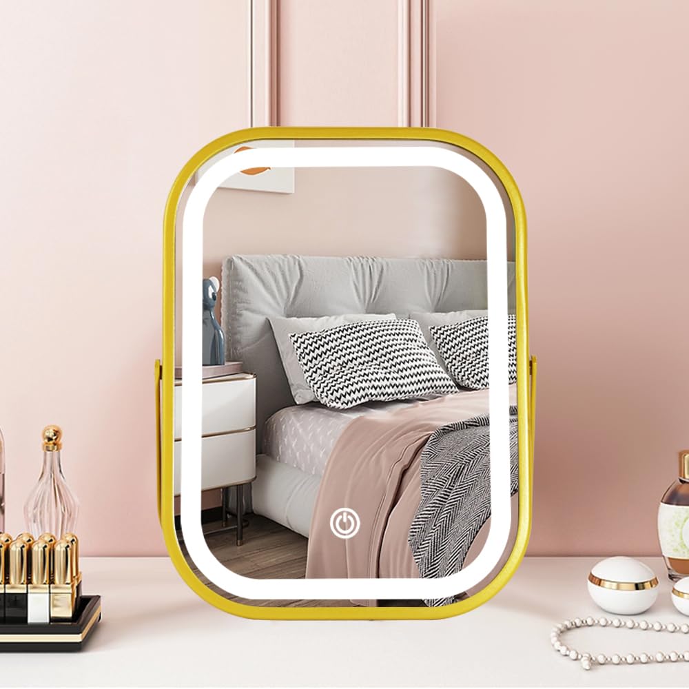 YEKKOPT Vanity Mirror with sturdy U-shaped stand