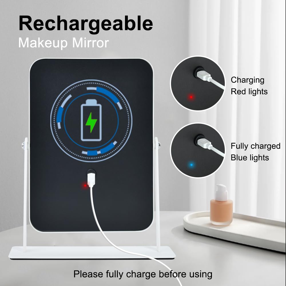 YEKKOPT Vanity Mirror with three-color lighting display
