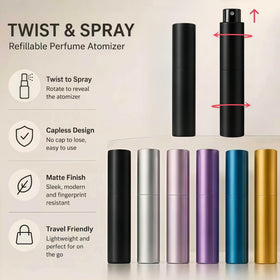YELDFEERO 10ml travel perfume bottle in gold with portable design