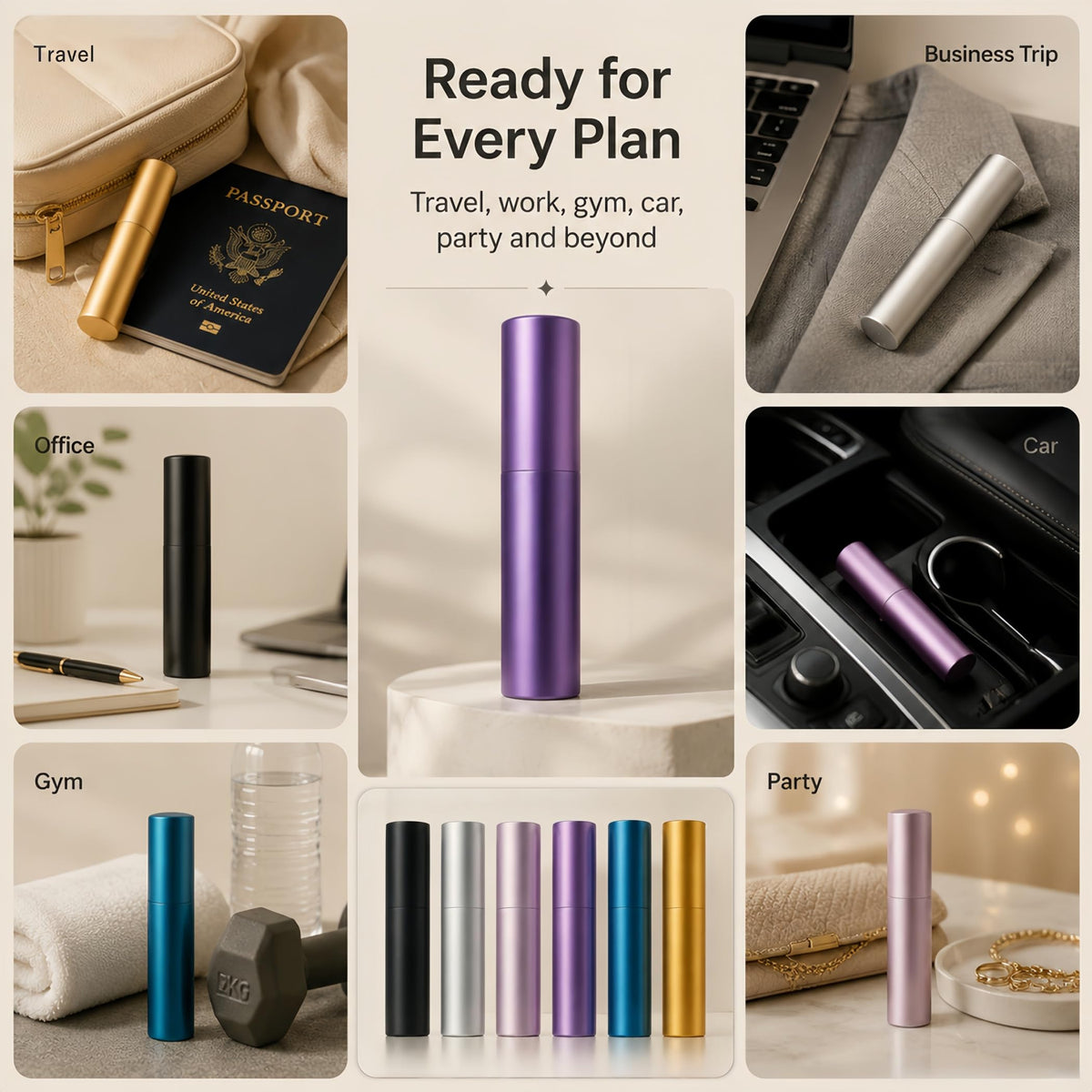 YELDFEERO travel perfume bottle with metal diversion funnel and dropper