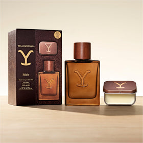 Yellowstone Ride cologne bottle with packaging