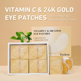 Yeokoe Under Eye Patches application on model's eyes