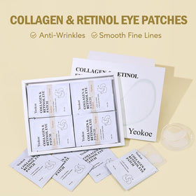 Yeokoe Under Eye Patches applied on model's eyes