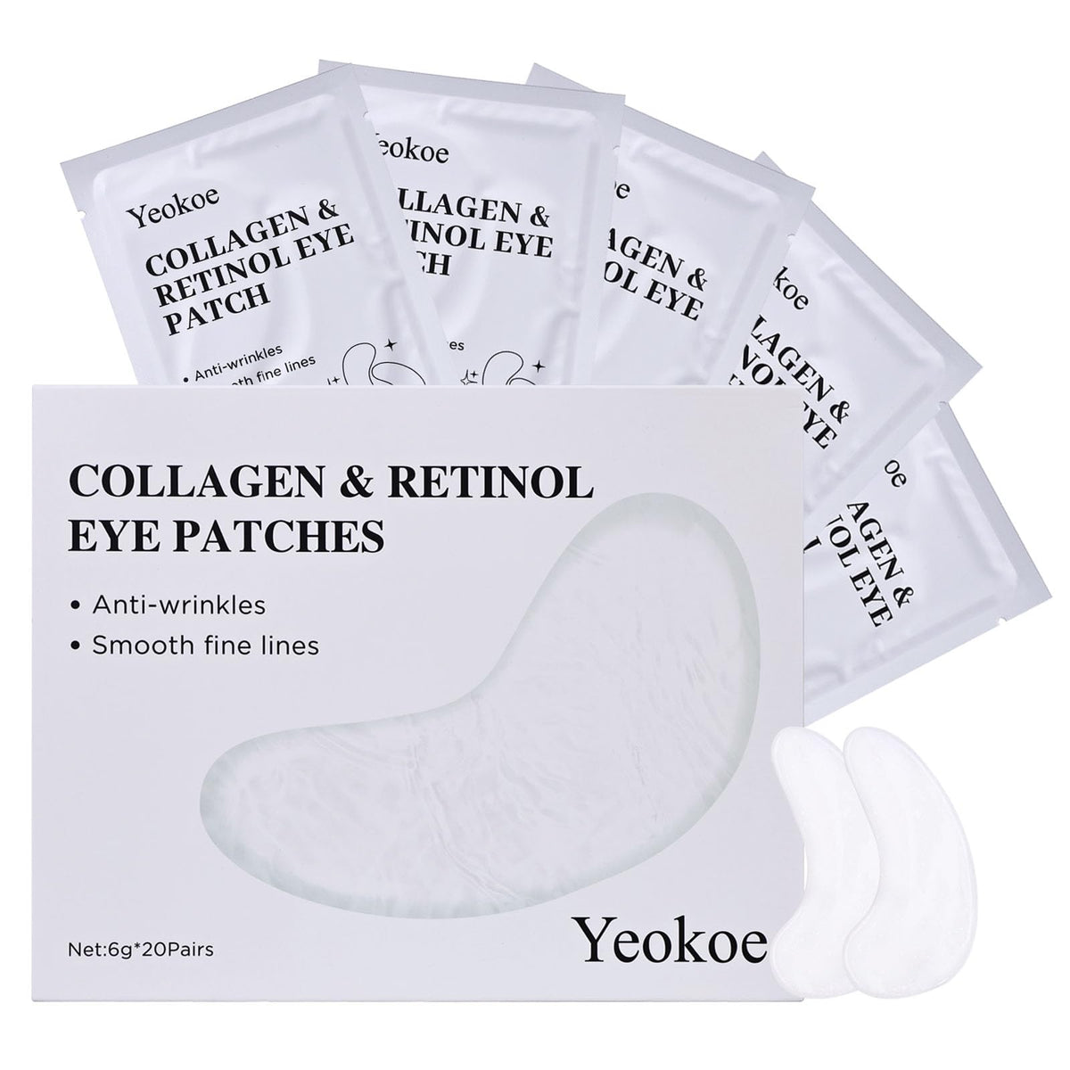 Yeokoe Under Eye Patches front view with packaging