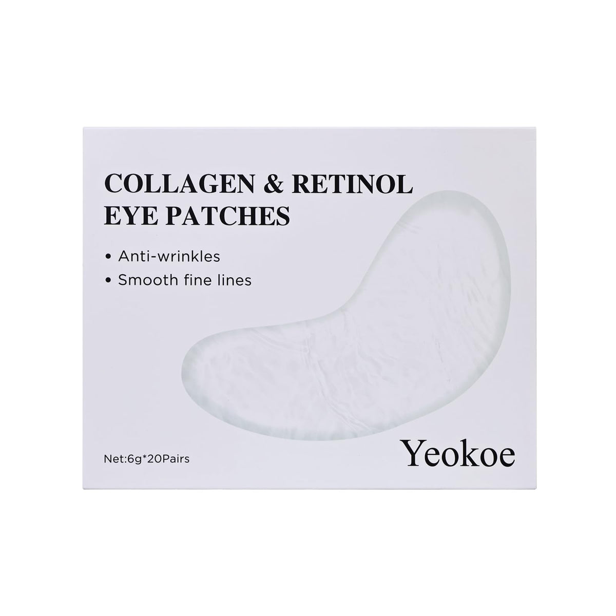 Yeokoe Under Eye Patches on a bathroom counter