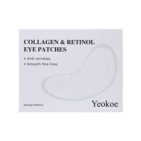 Yeokoe Under Eye Patches on a bathroom counter