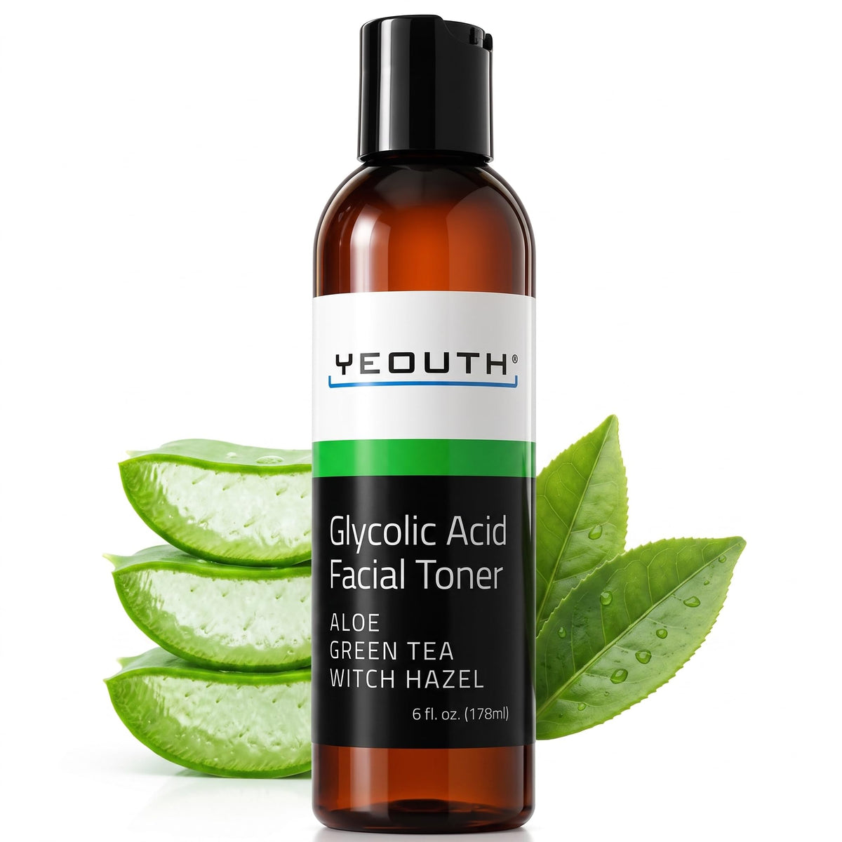 YEOUTH Glycolic Acid Toner 8% front view with label