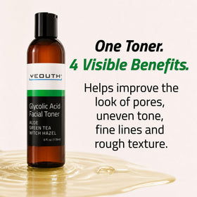 YEOUTH Glycolic Acid Toner 8% side view with cap
