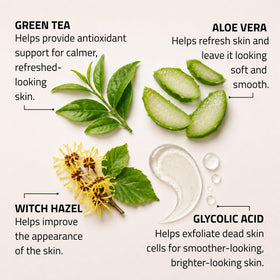 YEOUTH Glycolic Acid Toner 8% with cotton pads