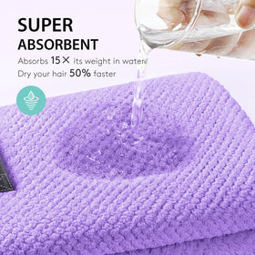 YFONG hair towel wrap close-up showing absorbent texture