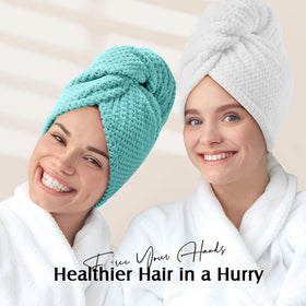 YFONG hair towel wraps in packaging