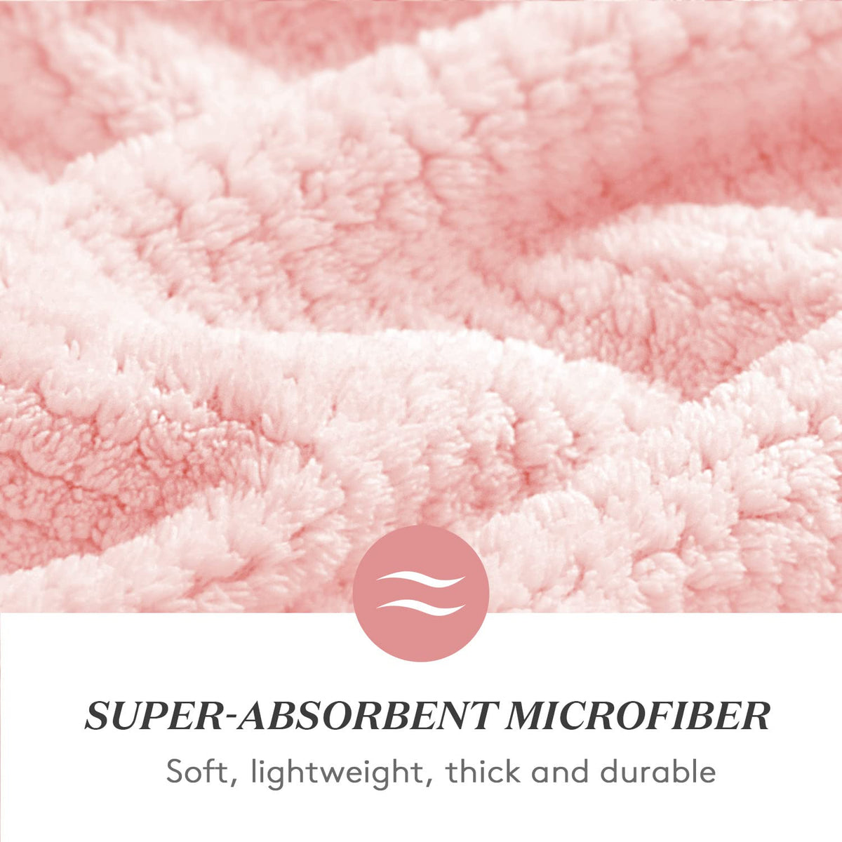 YFONG Large Microfiber Hair Towel Wrap folded size comparison