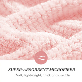 YFONG Large Microfiber Hair Towel Wrap folded size comparison