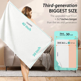 YFONG Microfiber Hair Towel Wrap folded neatly