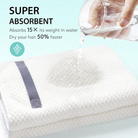 YFONG Microfiber Hair Towel Wrap in a lifestyle setting