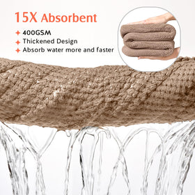 YFONG Microfiber Hair Towel Wrap in blue side view