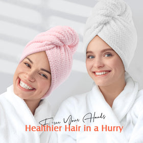 YFONG Microfiber Hair Towel Wrap packaging display