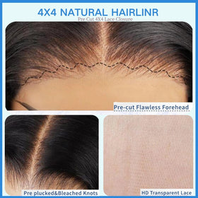 YFOXI Bob Wig side view highlighting the natural hairline