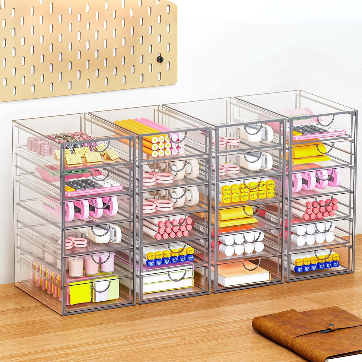 YFXCVSL 31-Drawer Makeup Organizer displayed on a dresser