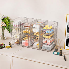 YFXCVSL 31-Drawer organizer with makeup products inside