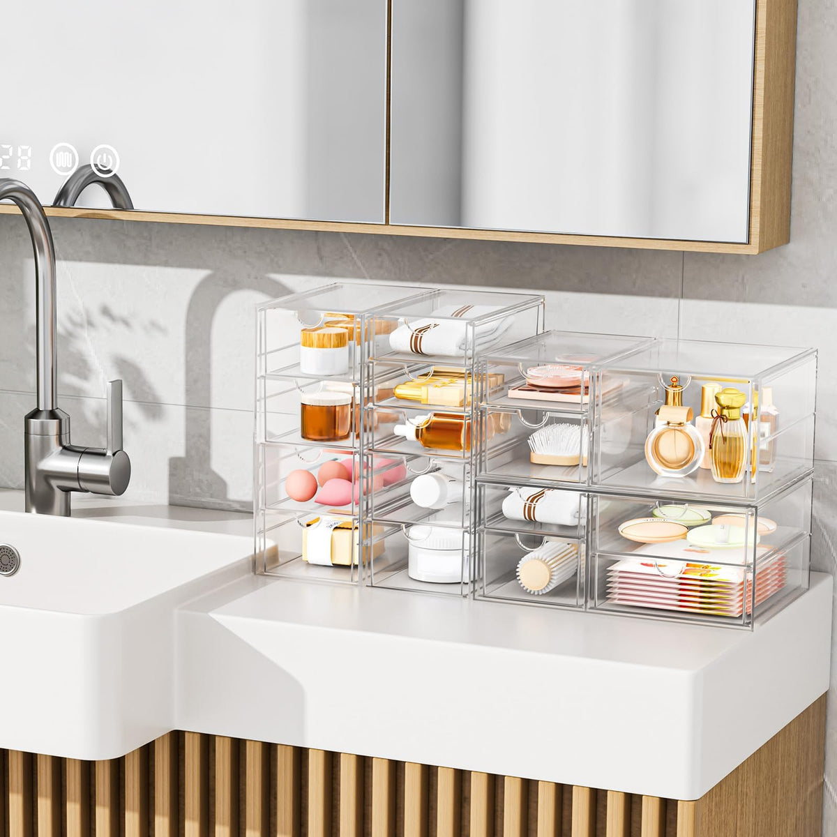 YFXCVSL Acrylic organizer with office supplies