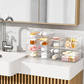 YFXCVSL Acrylic organizer with office supplies
