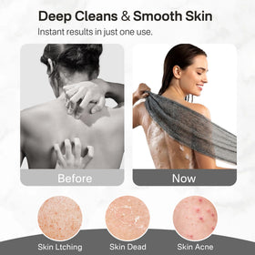 Yiclick exfoliating towel folded for storage