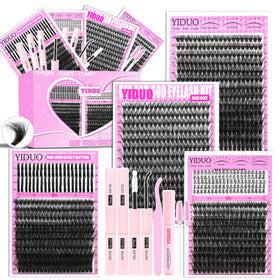 YIDUO 4 Styles Lash Clusters Kit packaging front view