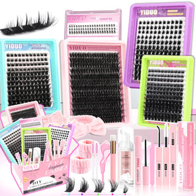 YIDUO 6 Styles Lash Clusters Kit packaging front view