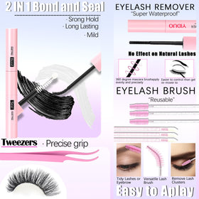 YIDUO cluster lashes displayed in organized packaging
