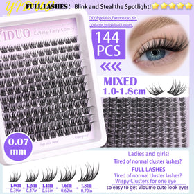 YIDUO Dramatic lash clusters close-up