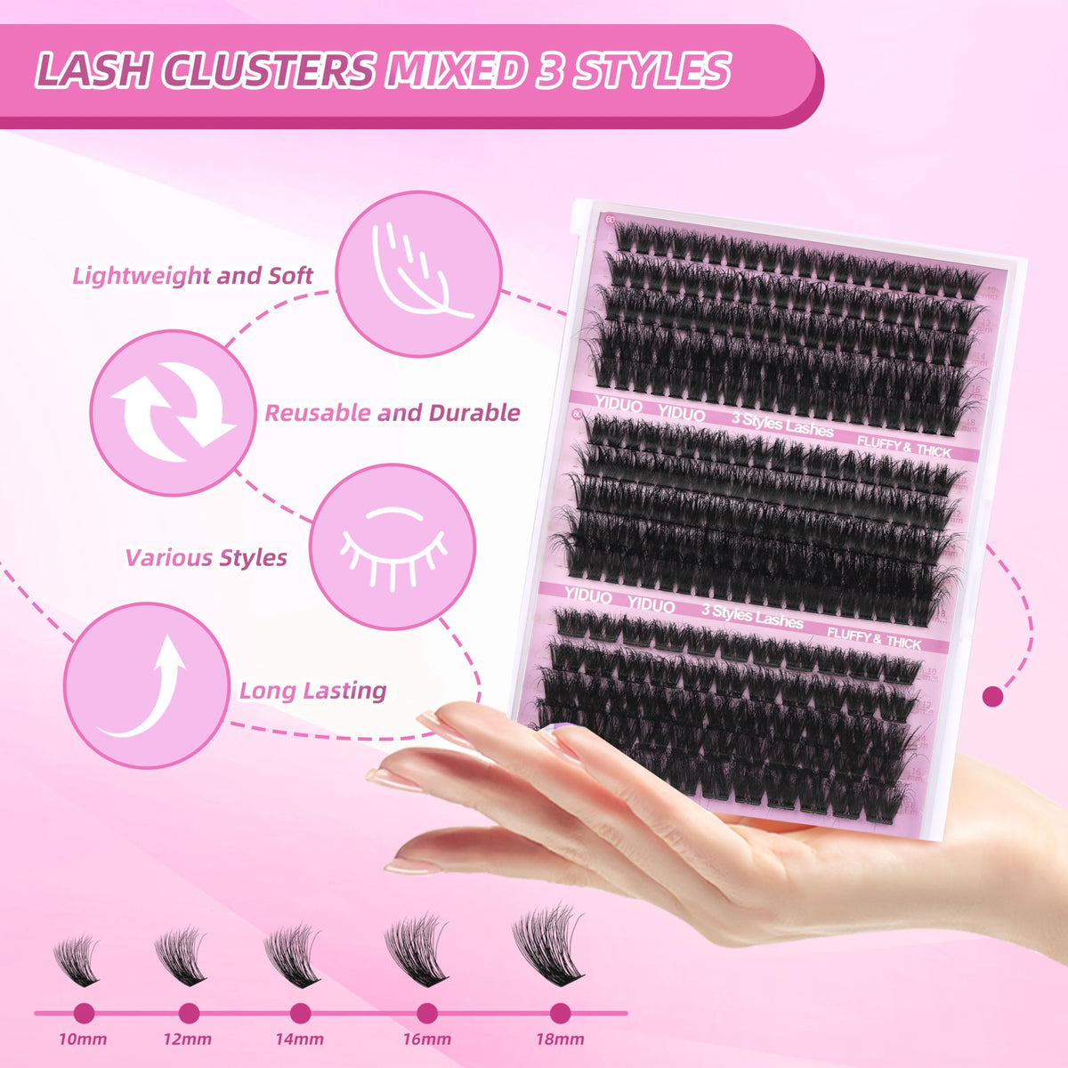 YIDUO dual head eyelash and eyebrow brush