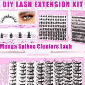 YIDUO eyelash tweezers and brushes in makeup bag