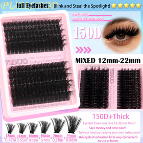 YIDUO eyelash tweezers and brushes included