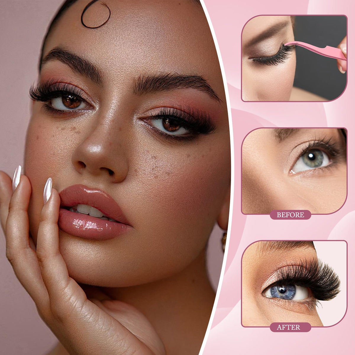 YIDUO Eyelash Tweezers for application