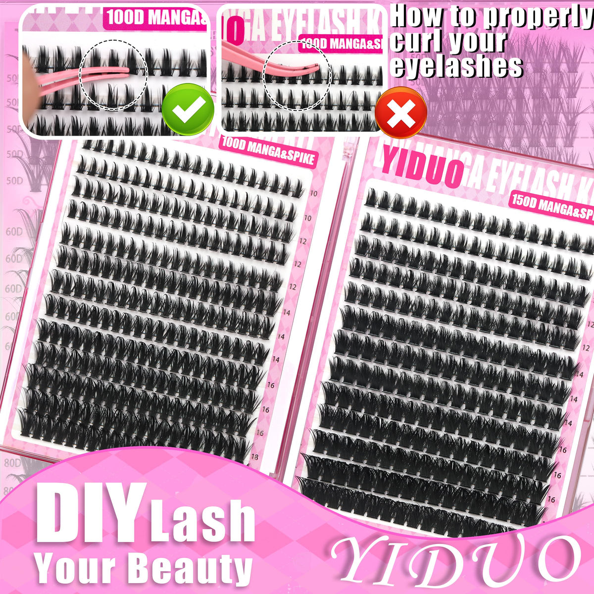YIDUO eyelash tweezers for precise application
