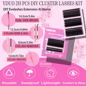 YIDUO eyelash tweezers included in the kit