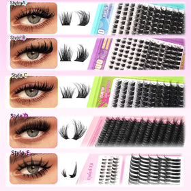 YIDUO Fluffy lash clusters in various styles