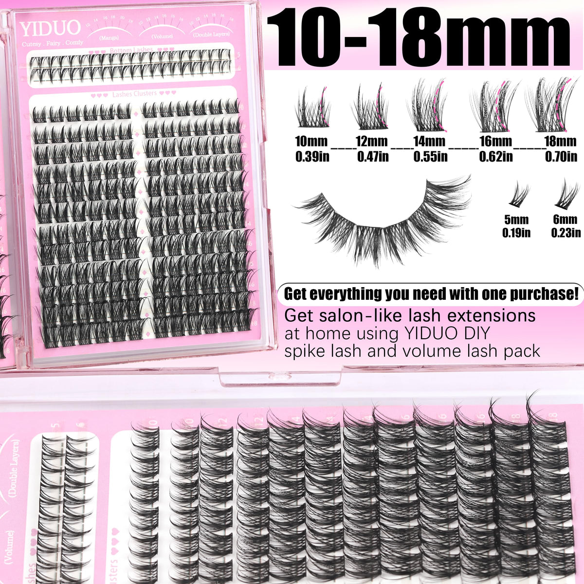 YIDUO Lash Brush and Remover included in the kit