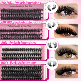 YIDUO Lash Clusters 80D style close-up