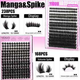YIDUO lash clusters in various styles and lengths