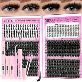 YIDUO Lash Clusters Kit 600pcs with various lash types