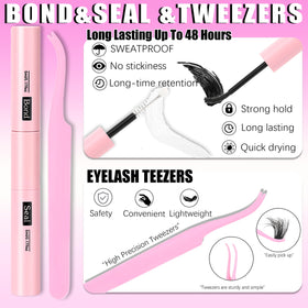 YIDUO Lash Clusters Kit components including tweezers and removers