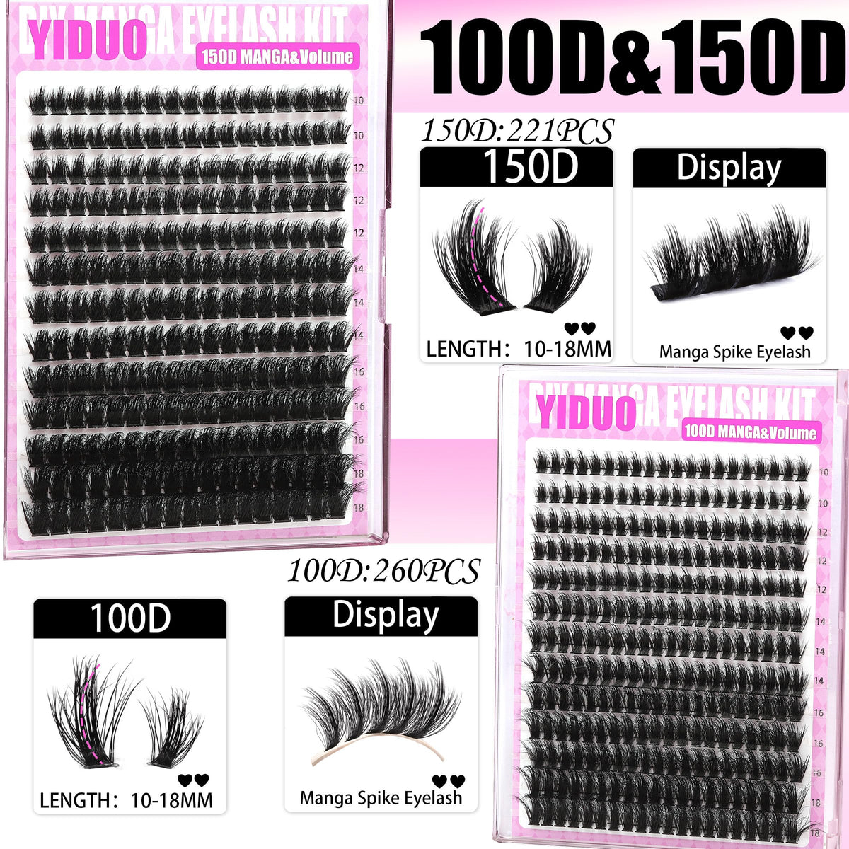 YIDUO lash clusters kit packaging
